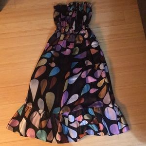 Vfish empire waist strapless dress